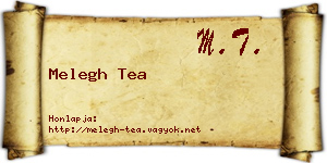Melegh Tea névjegykártya